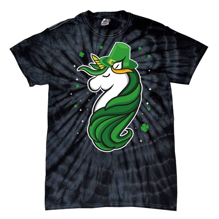 St. Patrick's Day Unicorn Tie-Dye T-Shirt