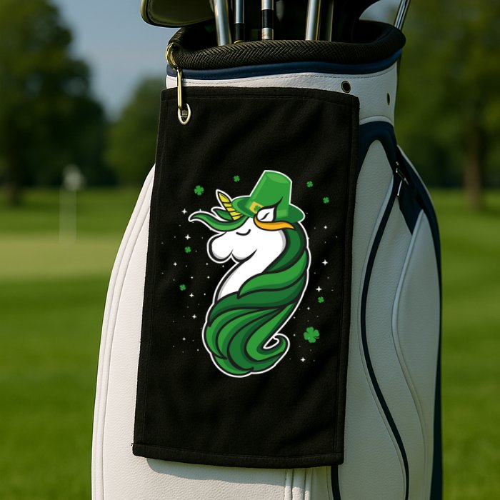St. Patrick's Day Unicorn Golf Towel