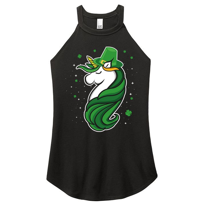 St. Patrick's Day Unicorn Women's Perfect Tri Rocker Tank