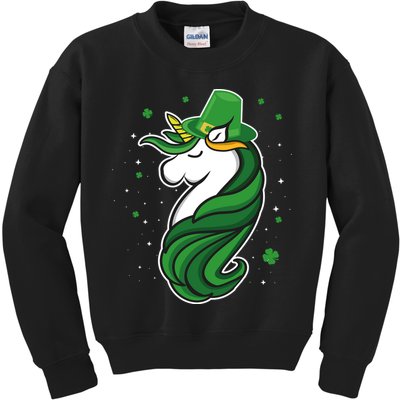 St. Patrick's Day Unicorn Kids Sweatshirt