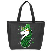 St. Patrick's Day Unicorn Zip Tote Bag