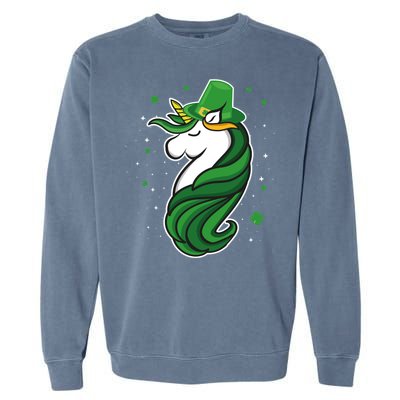 St. Patrick's Day Unicorn Garment-Dyed Sweatshirt