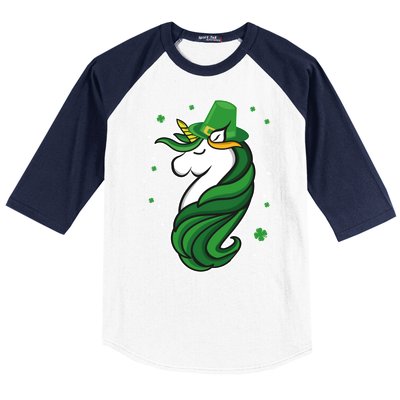 St. Patrick's Day Unicorn Baseball Sleeve Shirt