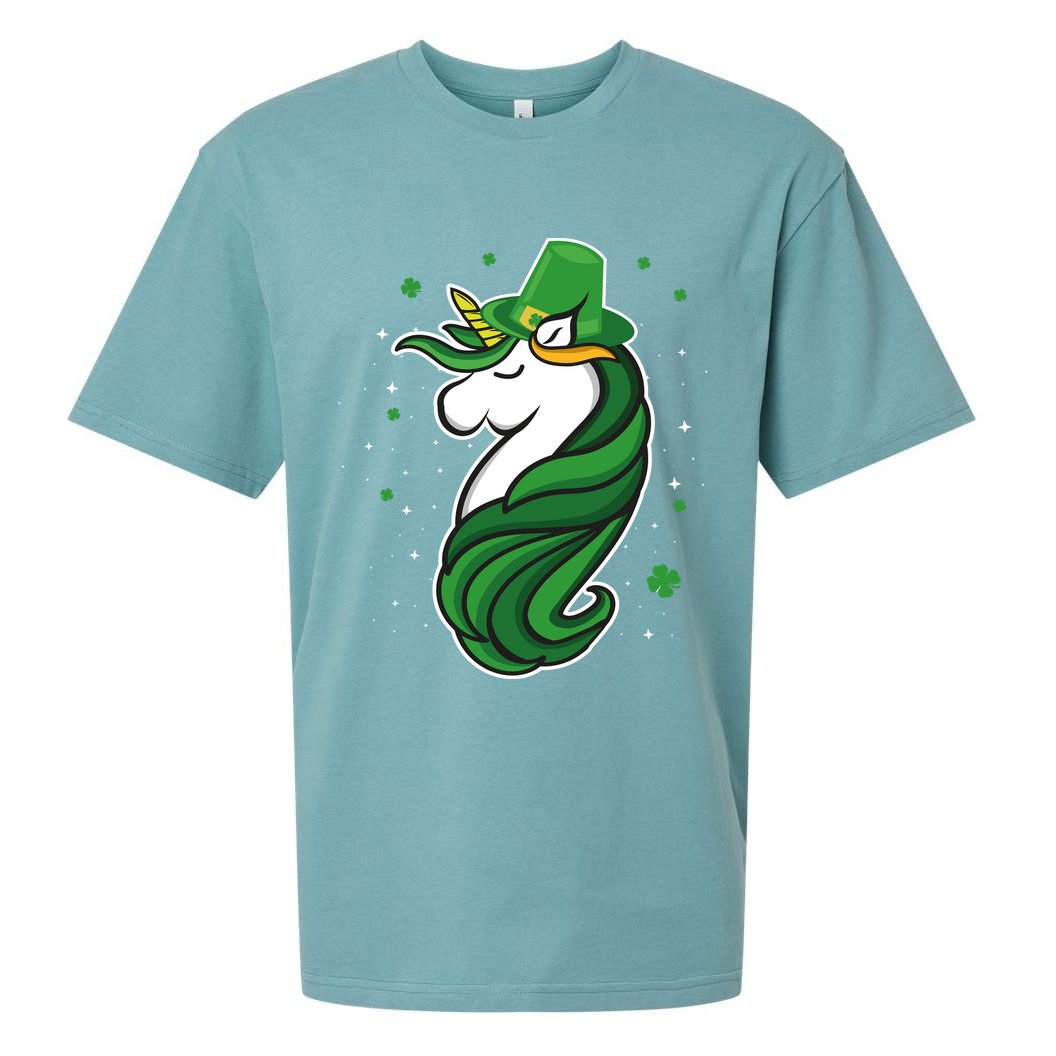 St. Patrick's Day Unicorn Sueded Cloud Jersey T-Shirt