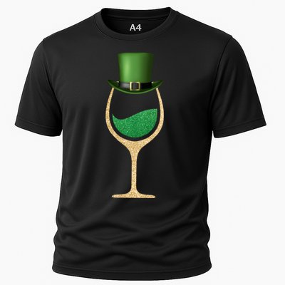 St. Patrick's Day Wine Glass Performance Shirt