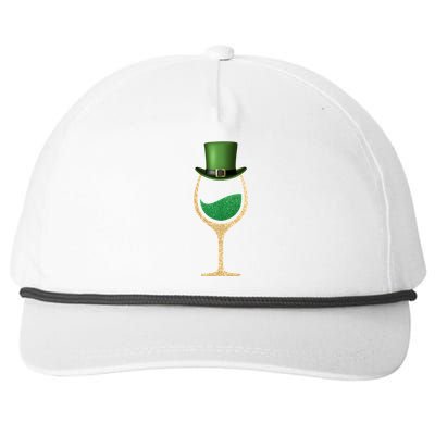 St. Patrick's Day Wine Glass Snapback Five-Panel Rope Hat