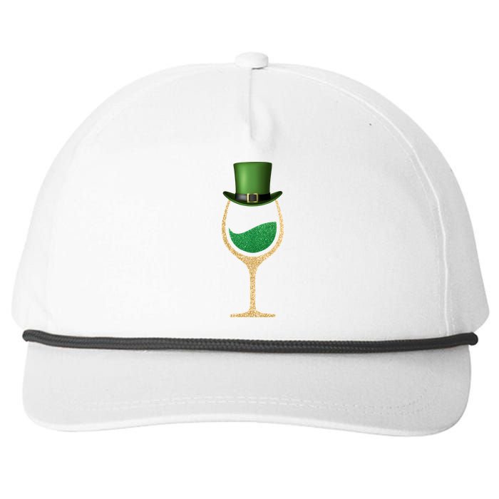 St. Patrick's Day Wine Glass Snapback Five-Panel Rope Hat