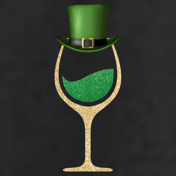St. Patrick's Day Wine Glass Adult Drive Performance Visor