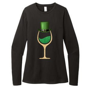 St. Patrick's Day Wine Glass Womens CVC Long Sleeve Shirt