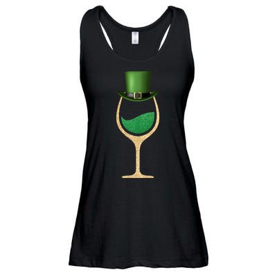 St. Patrick's Day Wine Glass Ladies Essential Flowy Tank