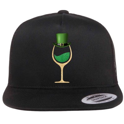 St. Patrick's Day Wine Glass Flatbill Hat