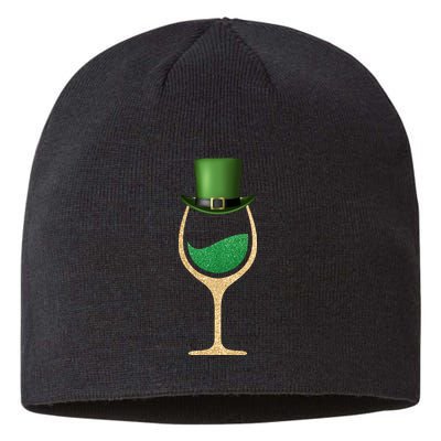 St. Patrick's Day Wine Glass Sustainable Beanie