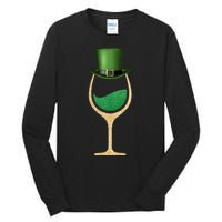 St. Patrick's Day Wine Glass Tall Long Sleeve T-Shirt