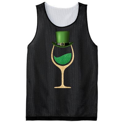 St. Patrick's Day Wine Glass Mesh Reversible Basketball Jersey Tank