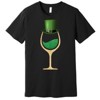 St. Patrick's Day Wine Glass Premium T-Shirt