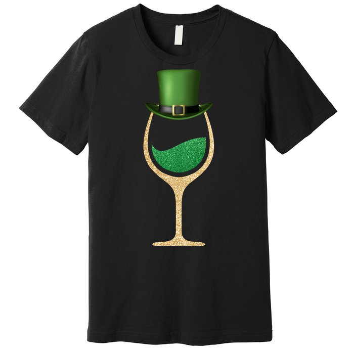 St. Patrick's Day Wine Glass Premium T-Shirt