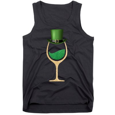 St. Patrick's Day Wine Glass Tank Top