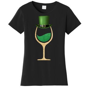 St. Patrick's Day Wine Glass Women's T-Shirt