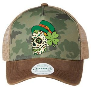 St Patricks Clover Skull Legacy Tie Dye Trucker Hat