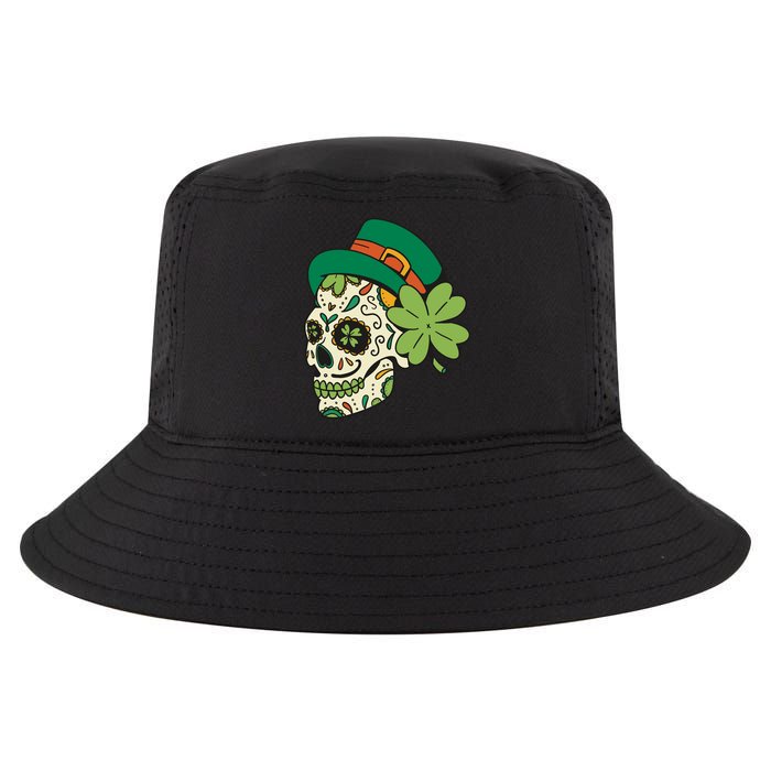 St Patricks Clover Skull Cool Comfort Performance Bucket Hat
