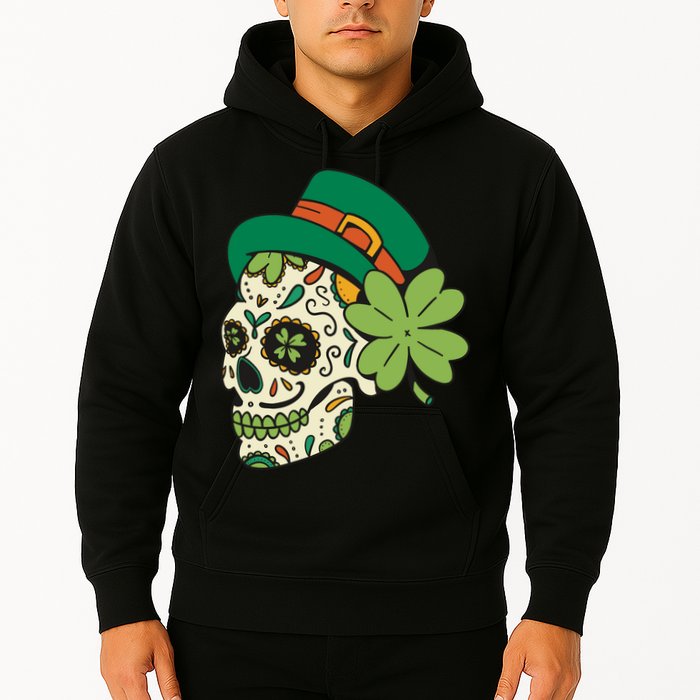St Patricks Clover Skull Hoodie