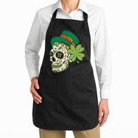 St Patricks Clover Skull Apron