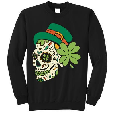 St Patricks Clover Skull Sweatshirt
