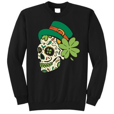 St Patricks Clover Skull Sweatshirt