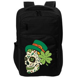 St Patricks Clover Skull Impact Tech Backpack