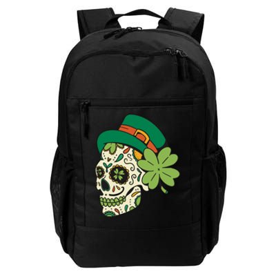 St Patricks Clover Skull Daily Commute Backpack