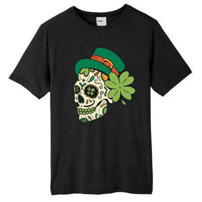 St Patricks Clover Skull Tall Fusion ChromaSoft Performance T-Shirt