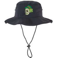 St Patricks Clover Skull Bucket Hat