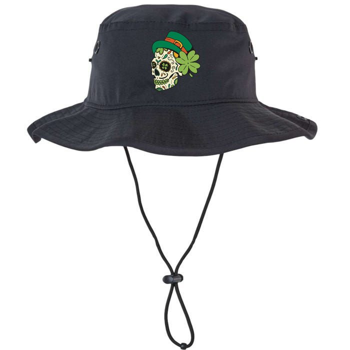 St Patricks Clover Skull Bucket Hat