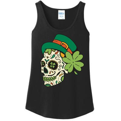 St Patricks Clover Skull Ladies Essential Tank