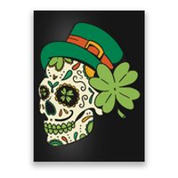 St Patricks Clover Skull Poster