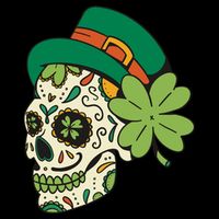 St Patricks Clover Skull Poster
