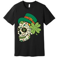 St Patricks Clover Skull Premium T-Shirt