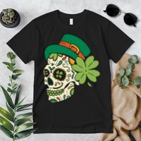 St Patricks Clover Skull Premium T-Shirt