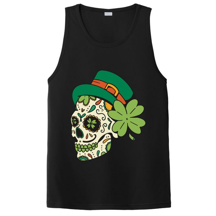 St Patricks Clover Skull PosiCharge Competitor Tank