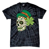 St Patricks Clover Skull Tie-Dye T-Shirt