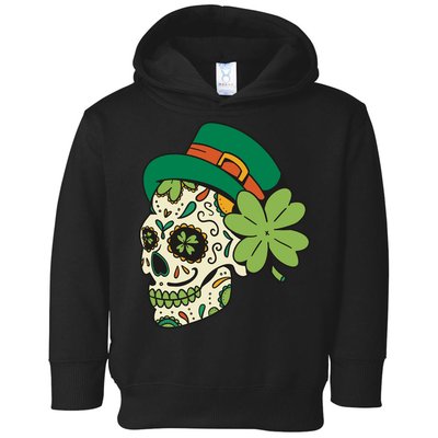 St Patricks Clover Skull Toddler Hoodie