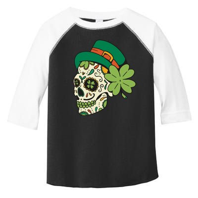 St Patricks Clover Skull Toddler Fine Jersey T-Shirt