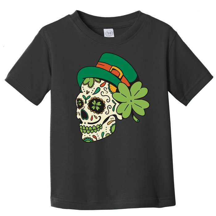 St Patricks Clover Skull Toddler T-Shirt