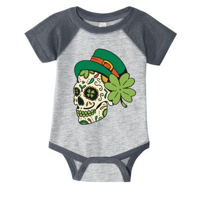 St Patricks Clover Skull Infant Baby Jersey Bodysuit