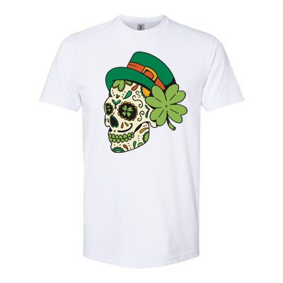 St Patricks Clover Skull Softstyle® CVC T-Shirt