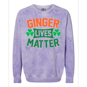 St Patricks Day - Ginger Lives Matter Colorblast Crewneck Sweatshirt