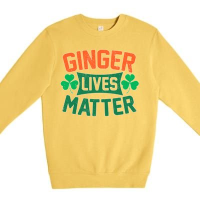 St Patricks Day - Ginger Lives Matter Premium Crewneck Sweatshirt