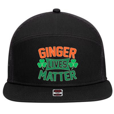 St Patricks Day - Ginger Lives Matter 7 Panel Mesh Trucker Snapback Hat