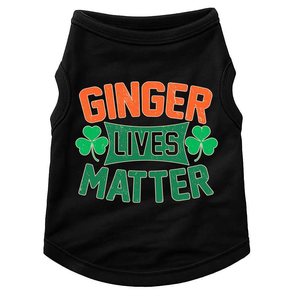 St Patricks Day - Ginger Lives Matter Doggie Tank
