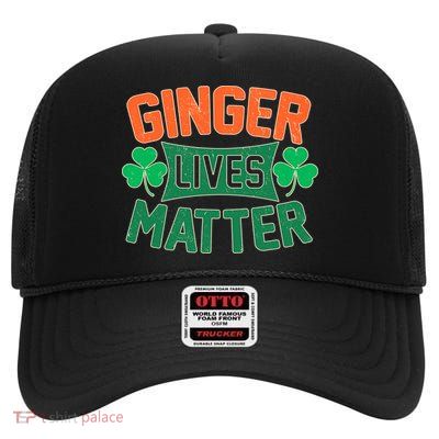 St Patricks Day - Ginger Lives Matter High Crown Mesh Back Trucker Hat